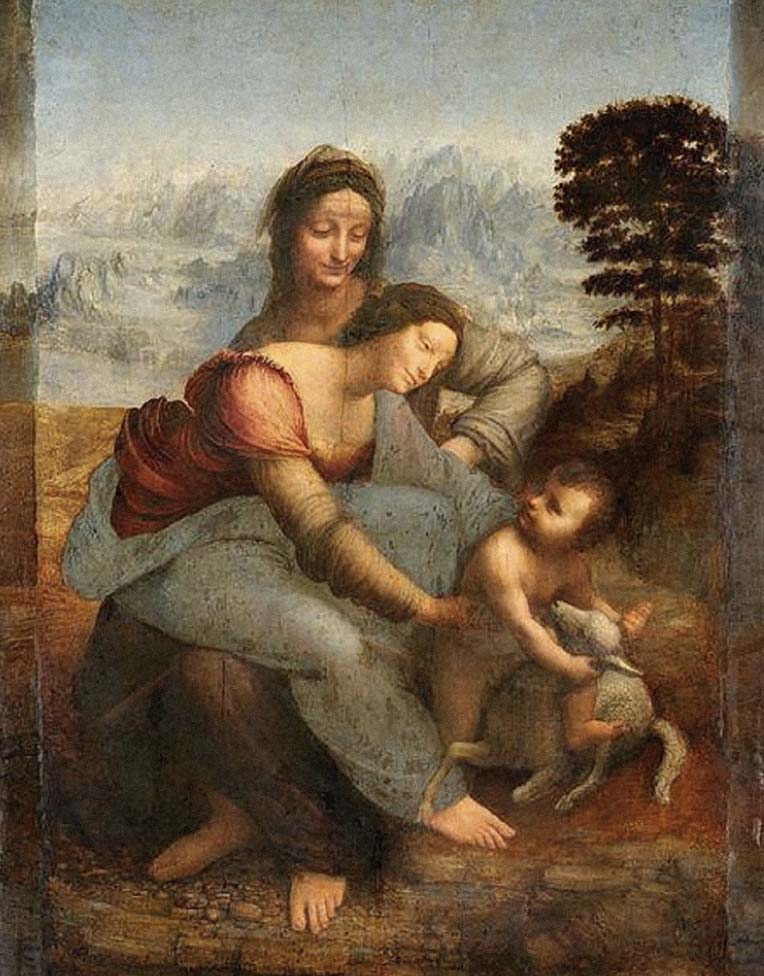 Sant’Anna, la Vergine e il Bambino con l’agnellino – Leonardo Da Vinci