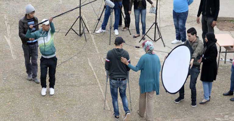 Momenti degli atelier formativi del
Festival Handifilm di Rabat