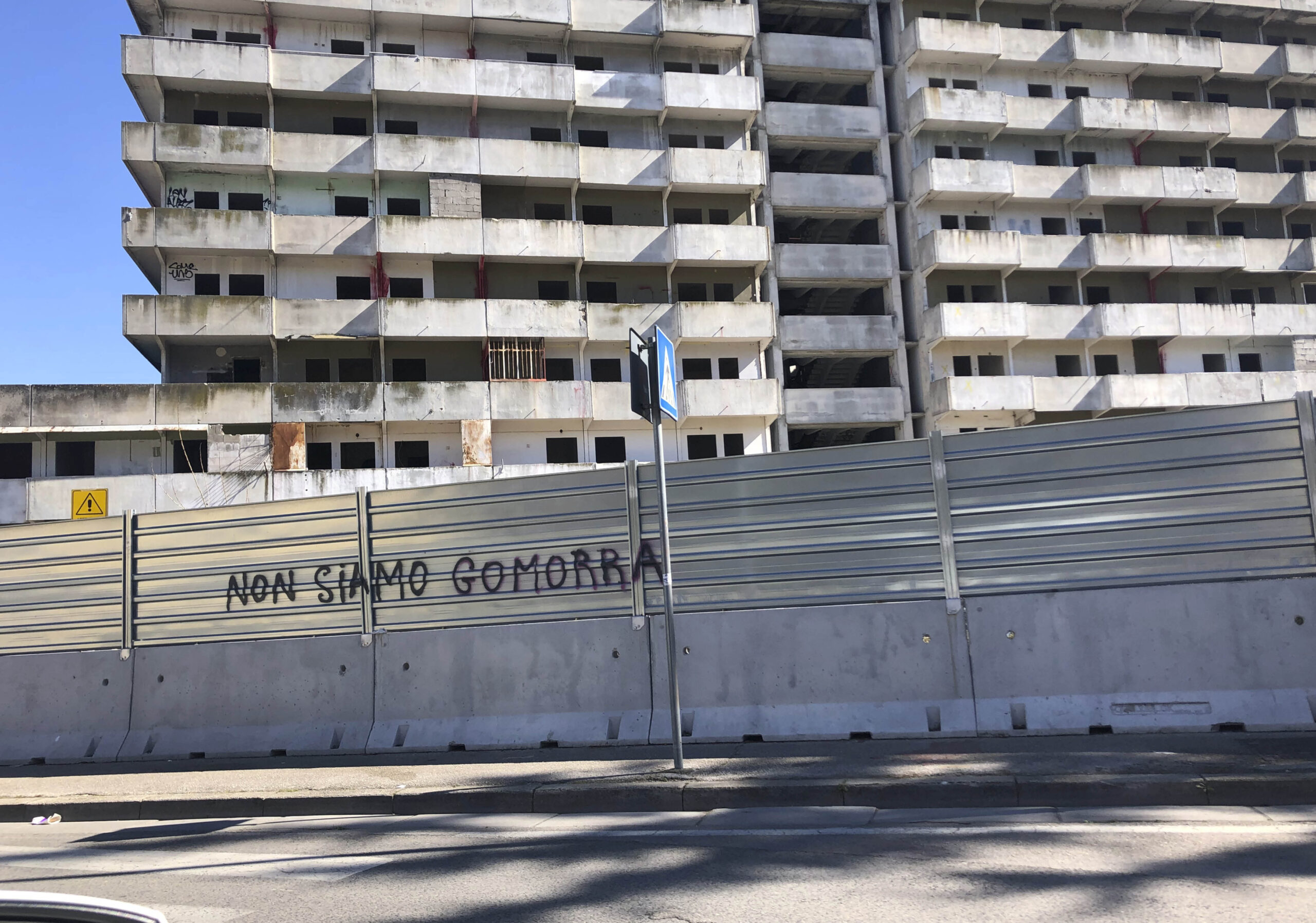 Una foto scattata a Scampia nel gennaio 2020.