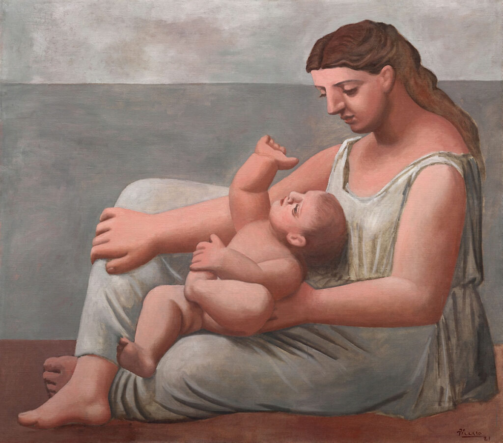 Pablo Picasso, Madre e figlio, 1921, olio su tela, 142,9 x 172,7 cm. Chicago, Art Institute