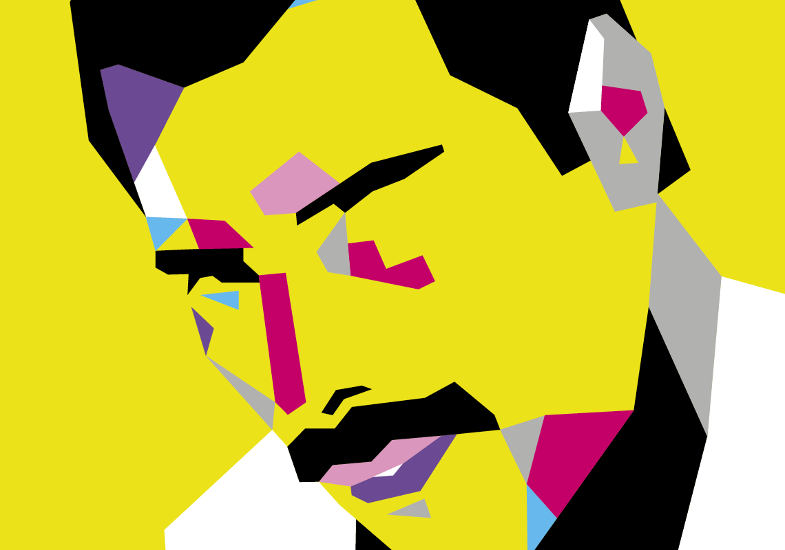 Per la copertina Orione n. 22 "Genere", Illustrazione di Bruna Pallante, omaggio a Freddy Mercury