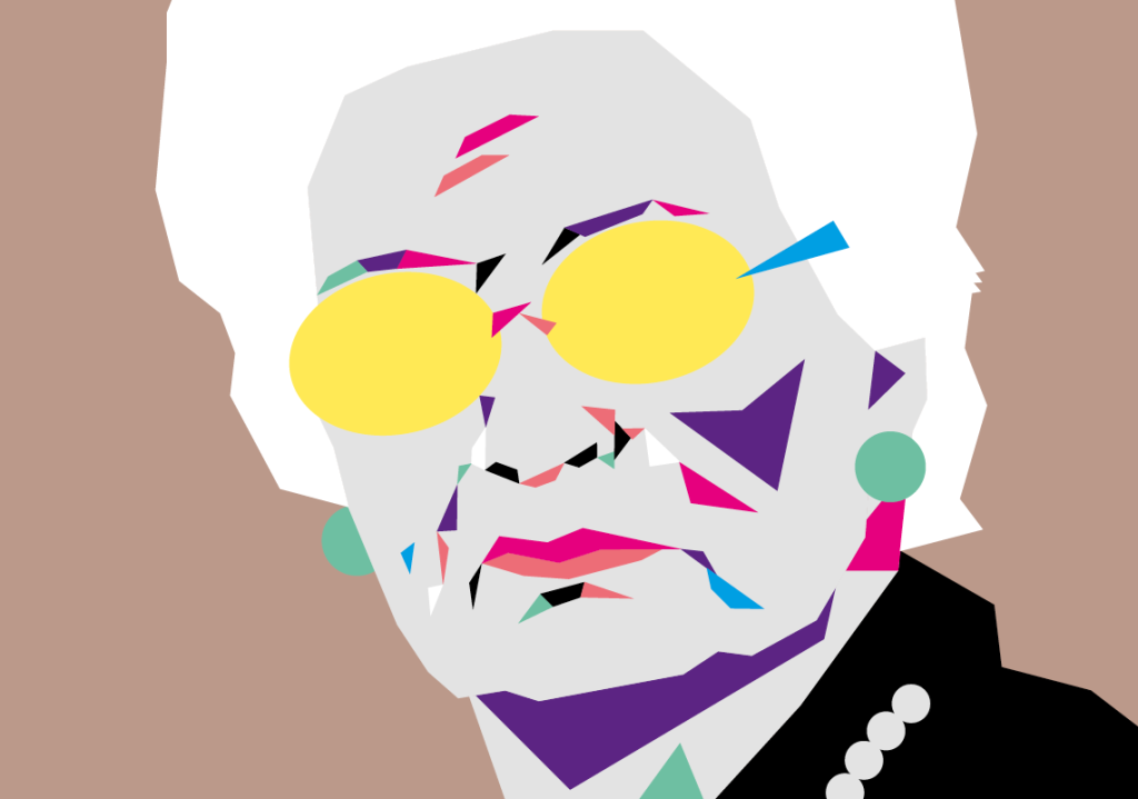 Immagine di copertina dedicata a Rita Levi di Montalcini - Illustrazione di Bruna Pallante, Studio Motive.ink