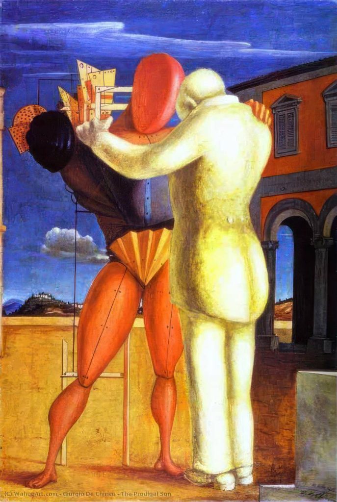 L'opera di Giorgio De Chirico "Il figliol prodigo" esposta al Museo del 900 di Milano