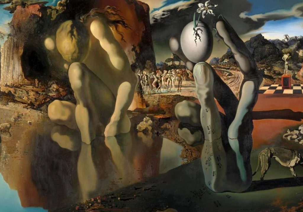 Opera di Salvador Dalì dal titolo "Metamorfosi di Narciso", conservata nella Tate Gallery di Londra