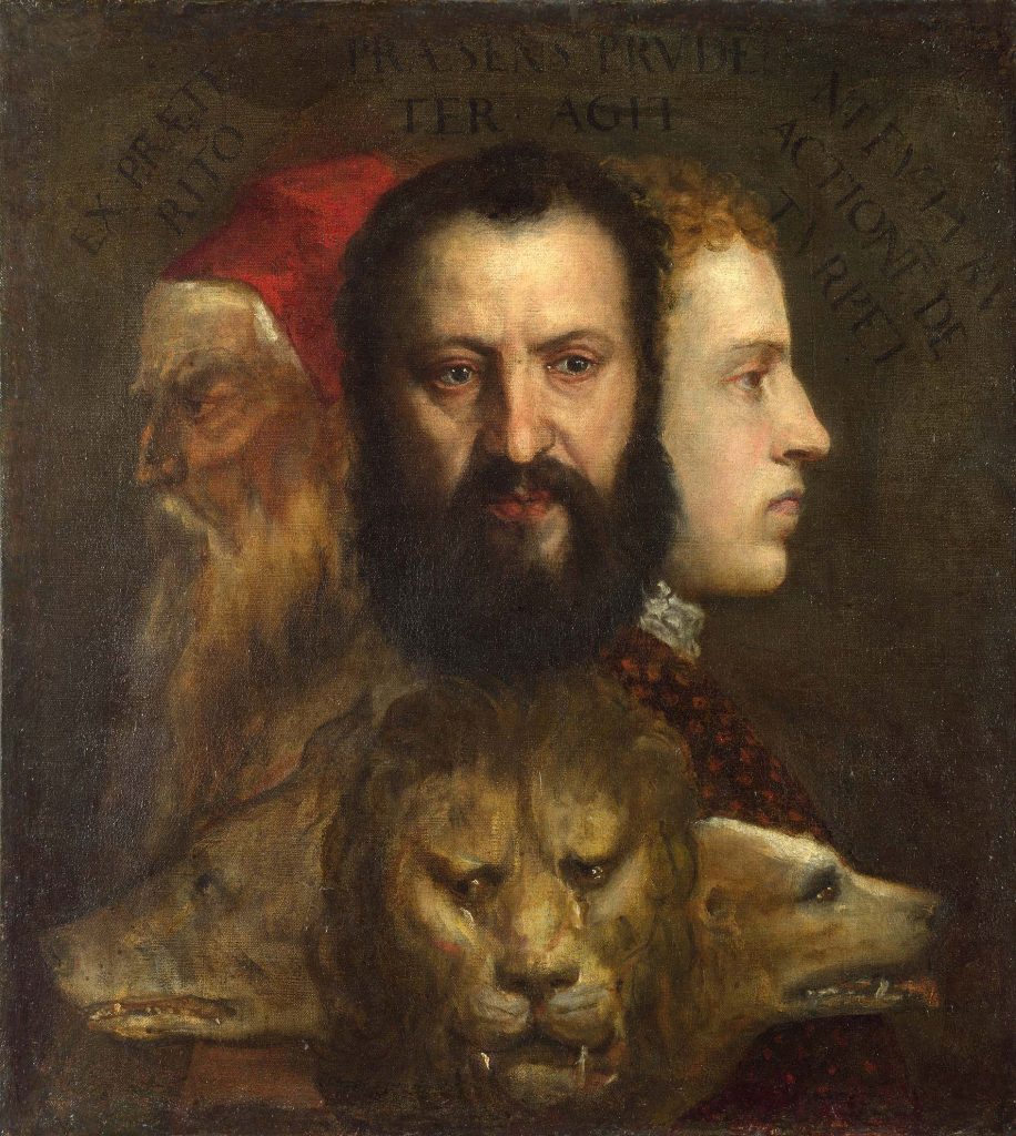 Opera pittorica de l’Allegoria della prudenza, Tiziano Vecellio, 1565-70