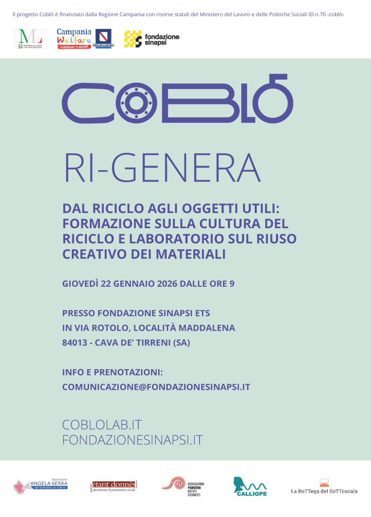 Coblò: Ri-genera. Locandina dell’evento. 