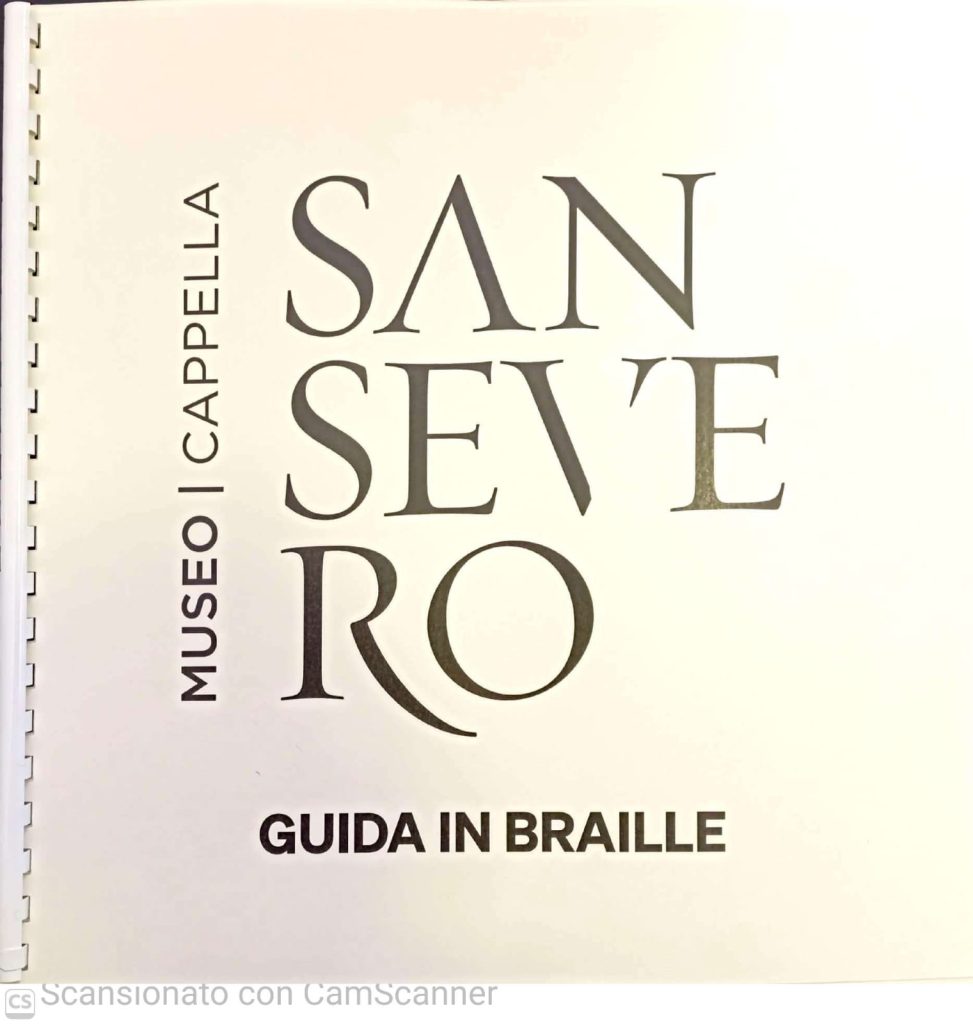 La copertina della Guida Braille Museo Cappella Sansevero